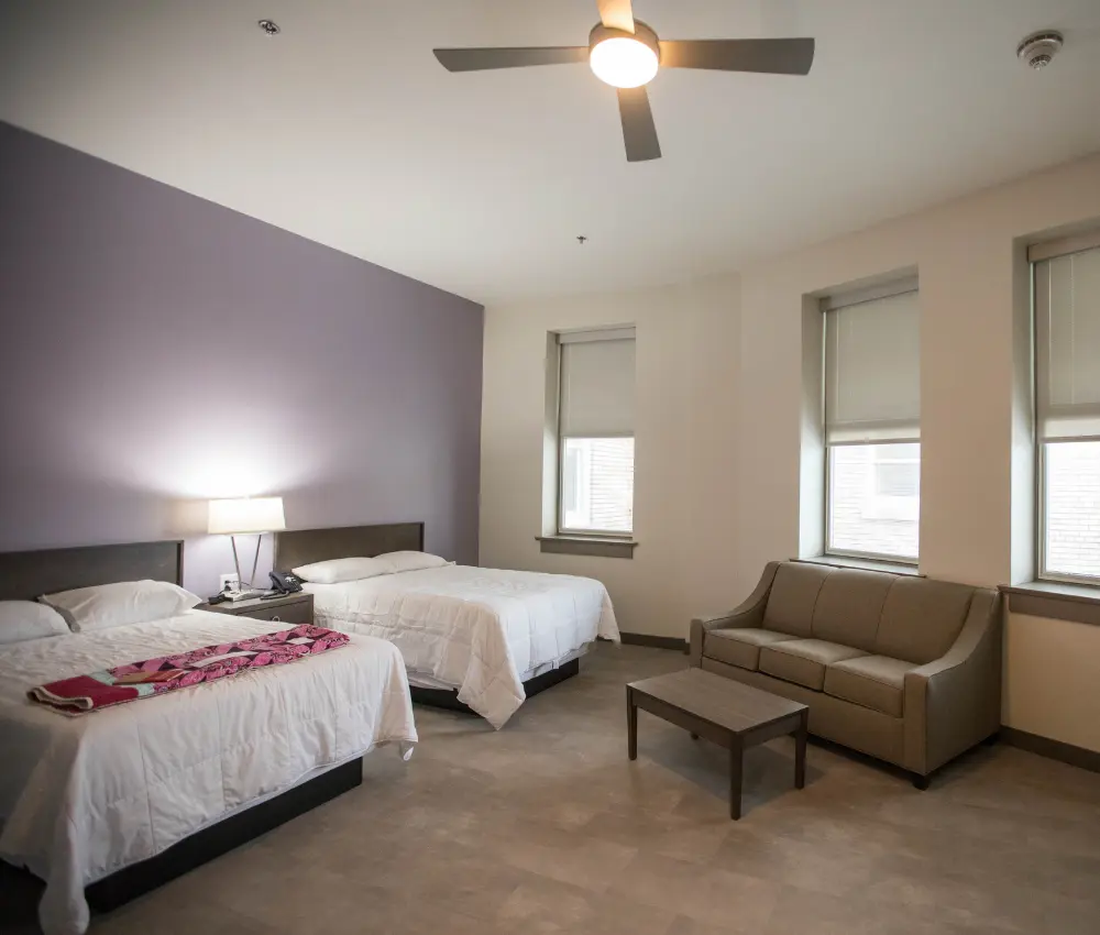 Picture inside of guest room at Ronald McDonald Hosue